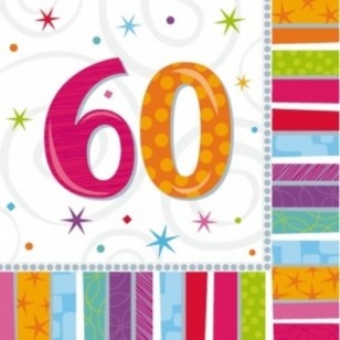 Radiant 60th Birthday Napkins